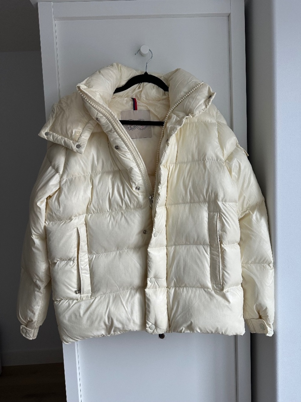 Moncler down jacket off white